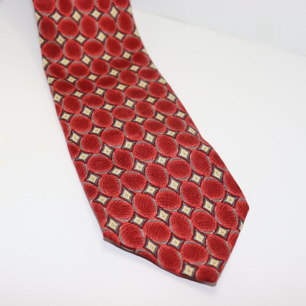 Vintage Saks Fifth Avenue‎ Silk Geometric Tie 3.5” Wide